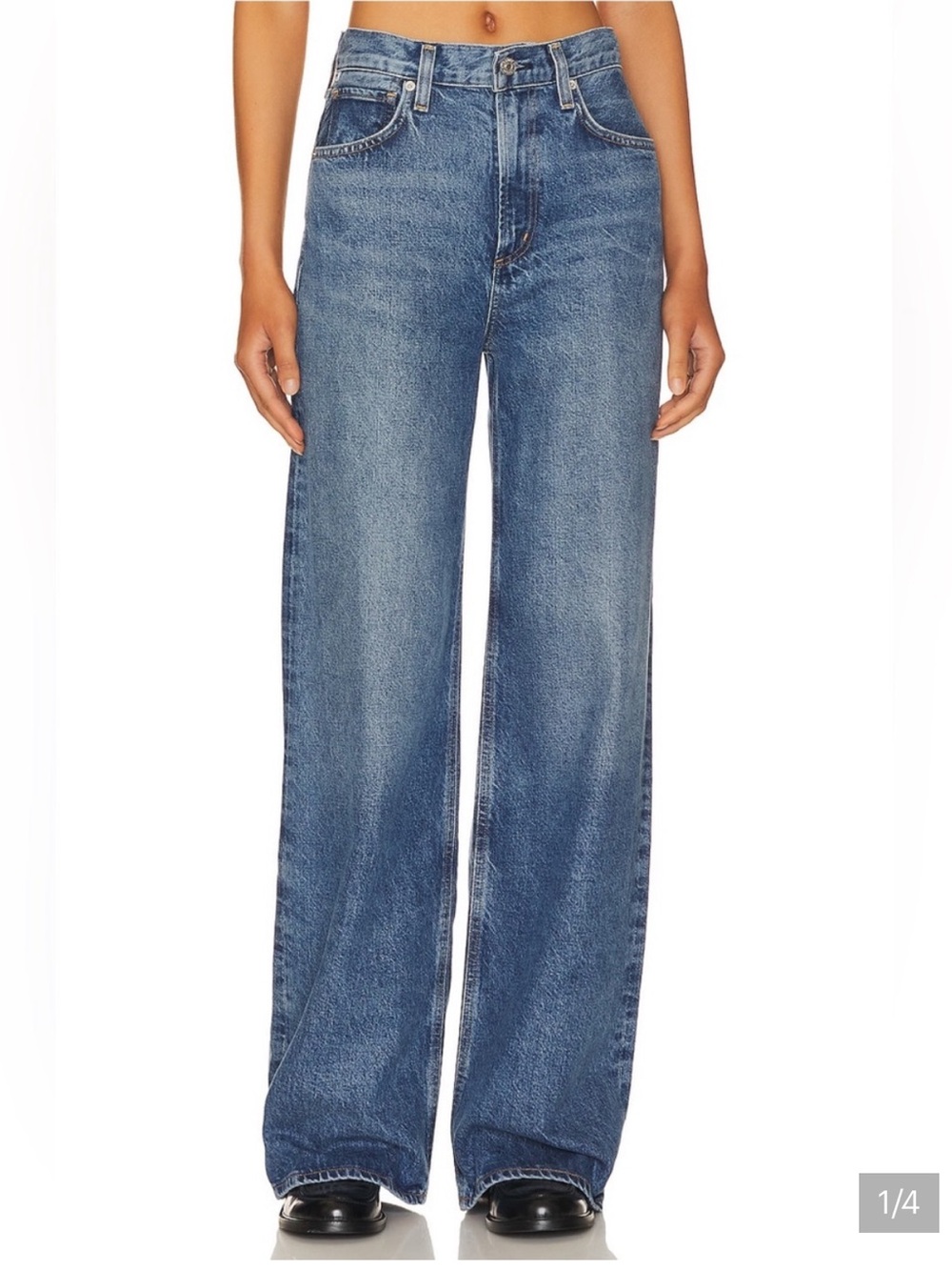 Citizens Of Humanity Jeans Paloma Wide Leg in Siesta Blue Denim - Picture 2 of 10
